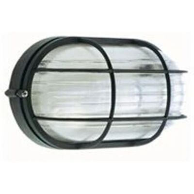 Lámpara de Pared Ovalada Externa - Negro - Pequeña - IP54 Lámpara de Pared Ovalada Externa - Negro - Pequeña - IP54