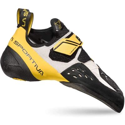 La Sportiva Solution Chaussures d'Escalade Blanc/Jaune - Chaussures d'Escalade - Publicité La Sportiva Solution Chaussures d'Escalade Blanc/Jaune - Chaussures d'Escalade - Publicité