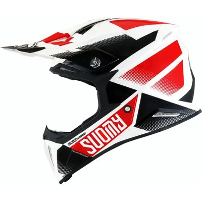 Casco Suomy X-Wing Grip - Nero Bianco Rosso - Casco MX Casco Suomy X-Wing Grip - Nero Bianco Rosso - Casco MX