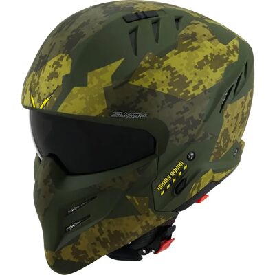 Casque Moto Urban Squad Camouflage Vert - Sécurité & Ventilation - Publicité Casque Moto Urban Squad Camouflage Vert - Sécurité & Ventilation - Publicité