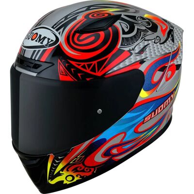 Casque Moto Suomy TRACK-1 FLYING - XL - Gris Argent - Publicité Casque Moto Suomy TRACK-1 FLYING - XL - Gris Argent - Publicité