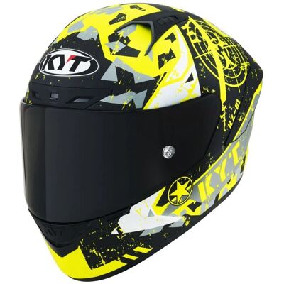 Casco Moto KYT NZ-RACE Giallo Opaco - Resistente agli Urti, Leggero, Aerodinamico Casco Moto KYT NZ-RACE Giallo Opaco - Resistente agli Urti, Leggero, Aerodinamico