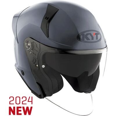 Casque moto jet KYT TTR-Jet Gris Unisexe - Publicité Casque moto jet KYT TTR-Jet Gris Unisexe - Publicité