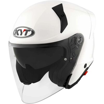 KYT TTR-JET Weiß Helm - Leicht, Aerodynamisch, Abnehmbares Visier KYT TTR-JET Weiß Helm - Leicht, Aerodynamisch, Abnehmbares Visier