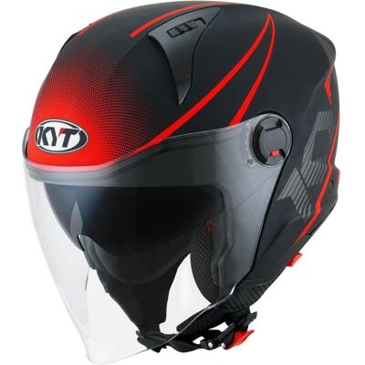 KYT - D-CITY - Rouge Mat - XL - Helmet - Publicité KYT - D-CITY - Rouge Mat - XL - Helmet - Publicité