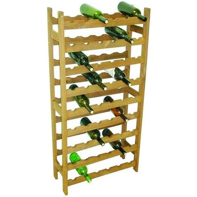 Bakaji 54 Botellas Estante de Vino de Madera - Madera Oscura - Armario para Botellas de Vino Bakaji 54 Botellas Estante de Vino de Madera - Madera Oscura - Armario para Botellas de Vino