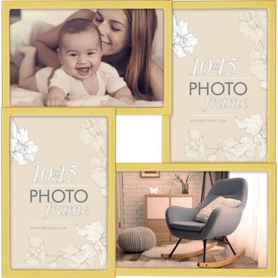 Zep Gold Fotolijst für 4 Bilder - 25x25 cm - Wanddekoration Zep Gold Fotolijst für 4 Bilder - 25x25 cm - Wanddekoration