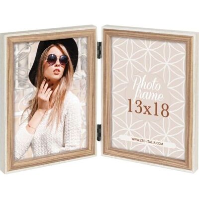 Zep Italia Weiß-Braune 2x13x18 cm Fotolijst Zep Italia Weiß-Braune 2x13x18 cm Fotolijst