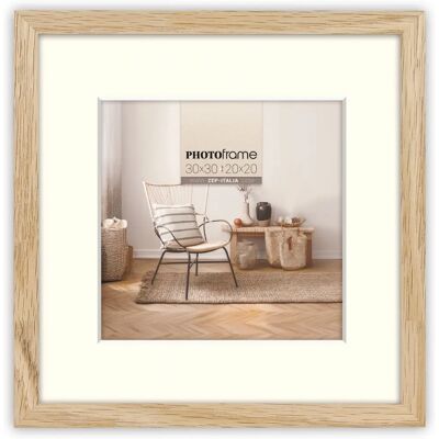 Marco de fotos Zep V4530N de madera natural - Para 1 foto 20x20/30x30 cm Marco de fotos Zep V4530N de madera natural - Para 1 foto 20x20/30x30 cm