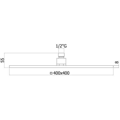 Paffoni Quadratischer Duschkopf - 400x400 mm Anti-Kalk Chrom Badarmatur Paffoni Quadratischer Duschkopf - 400x400 mm Anti-Kalk Chrom Badarmatur