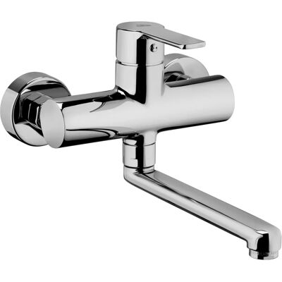 Paffoni - Miscelatore lavabo a parete - Canna regolabile - Cromo Paffoni - Miscelatore lavabo a parete - Canna regolabile - Cromo