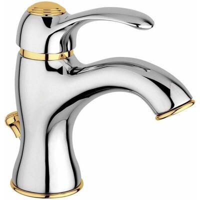 Mezclador de lavabo Paffoni Flavia Cromo/Oro - Latón, desagüe 1¼, Garantía 5 años Mezclador de lavabo Paffoni Flavia Cromo/Oro - Latón, desagüe 1¼, Garantía 5 años