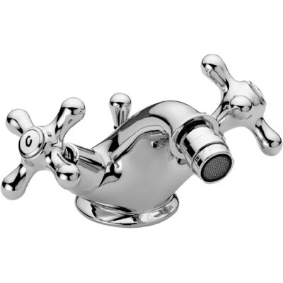 Mezclador de bidé retro Paffoni Iris - Latón, Cromo, 1 1/4" Desagüe Mezclador de bidé retro Paffoni Iris - Latón, Cromo, 1 1/4" Desagüe