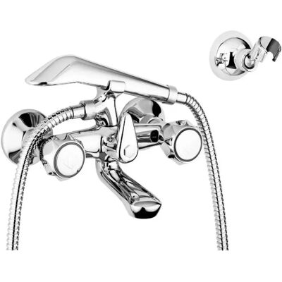 Paffoni - Set miscelatore vasca cromato con deviato e flessibile - 1500mm Paffoni - Set miscelatore vasca cromato con deviato e flessibile - 1500mm
