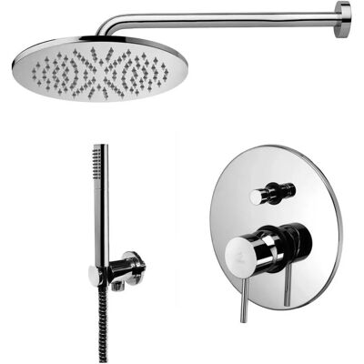 Paffoni - Kit Doccia in Ottone - Soffione Pioggia Ø225 mm - Design Moderno Paffoni - Kit Doccia in Ottone - Soffione Pioggia Ø225 mm - Design Moderno