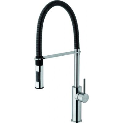 Paffoni - Moderne stål køkkenarmatur med justerbar udløb - Light Serie Paffoni - Moderne stål køkkenarmatur med justerbar udløb - Light Serie