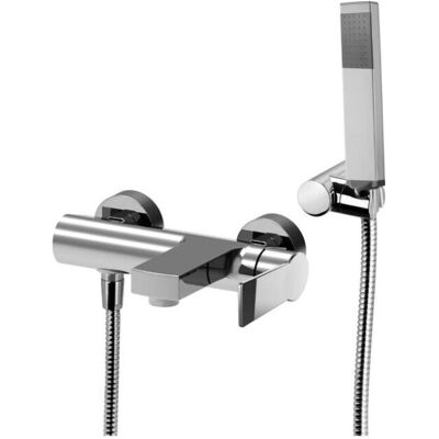 Paffoni Tango TA023ST - Mânere de cadă din oțel periat cu set de duș Paffoni Tango TA023ST - Mânere de cadă din oțel periat cu set de duș
