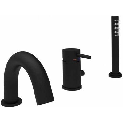 Paffoni - Mixer baie - Negru mat - 3 găuri - Italia Paffoni - Mixer baie - Negru mat - 3 găuri - Italia