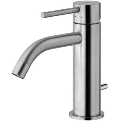 Grifo de acero cepillado Paffoni - Modelo LIG075ST - Mezclador moderno para baño Grifo de acero cepillado Paffoni - Modelo LIG075ST - Mezclador moderno para baño