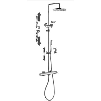 Paffoni ZCOL599CR Justerbar brusedyse - Metal Paffoni ZCOL599CR Justerbar brusedyse - Metal
