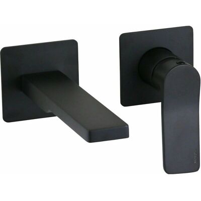 Paffoni Wandmontierter Waschbeckenmischer - 70x70 Platten - 240mm - Schwarz Paffoni Wandmontierter Waschbeckenmischer - 70x70 Platten - 240mm - Schwarz