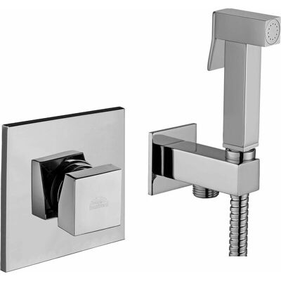 Paffoni Komplettes Quadratisches Bidet-Set - Halter, Flexibler Schlauch, 1200mm Paffoni Komplettes Quadratisches Bidet-Set - Halter, Flexibler Schlauch, 1200mm