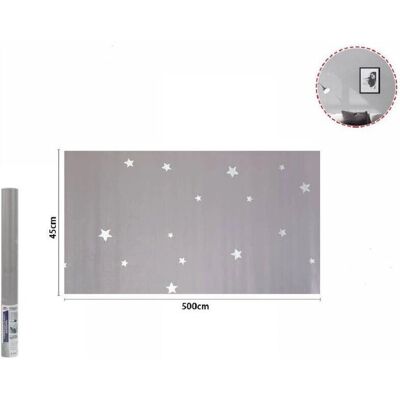 Película adhesiva gris con estrellas - Trade Shop Película adhesiva gris con estrellas - Trade Shop