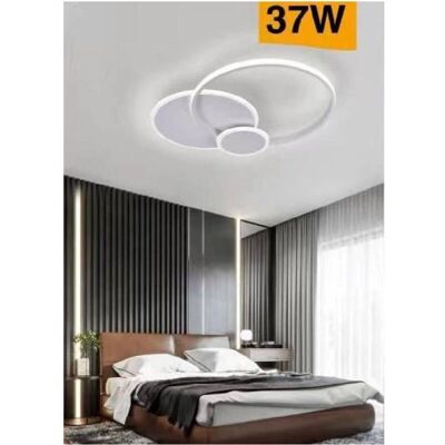 Trade Shop Traesio - Lámpara de Techo LED Moderna 3 Círculos 37W - Blanco Natural Trade Shop Traesio - Lámpara de Techo LED Moderna 3 Círculos 37W - Blanco Natural