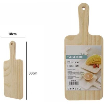 Trade Shop Rechteckiges Schneidebrett aus Holz - 33x18cm Trade Shop Rechteckiges Schneidebrett aus Holz - 33x18cm