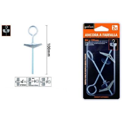 Anclaje de pared Trade Shop - M4x100mm - Acero - Para cargas Anclaje de pared Trade Shop - M4x100mm - Acero - Para cargas