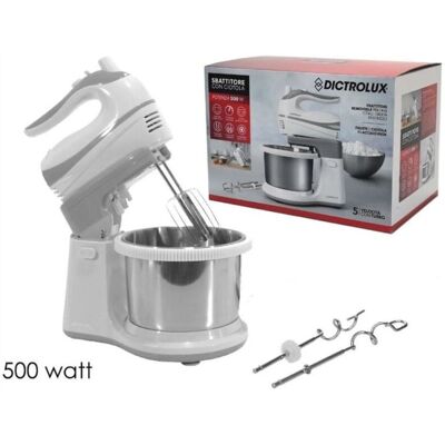 Trade Shop Handmixer - 2,5L Edelstahl-Schüssel - 5 Geschwindigkeiten + Turbo Trade Shop Handmixer - 2,5L Edelstahl-Schüssel - 5 Geschwindigkeiten + Turbo