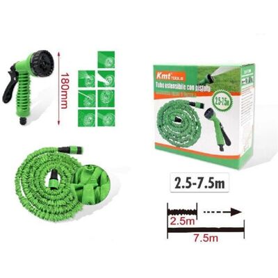 Trade Shop TRAESIO Gartenschlauch - Dehnbar 2,5-7,5m mit Pistole Trade Shop TRAESIO Gartenschlauch - Dehnbar 2,5-7,5m mit Pistole