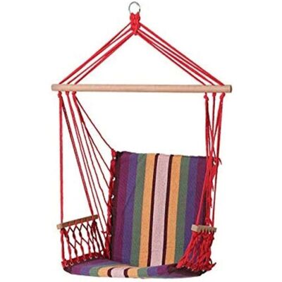Trade Shop Sedia amaca sospesa multicolore 100x50x3cm Trade Shop Sedia amaca sospesa multicolore 100x50x3cm