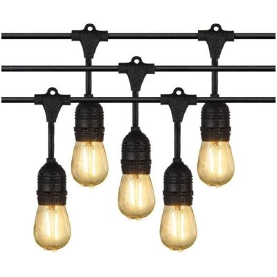 Trade Shop Traesio - Luces de exterior IP44 - 10xE27 - 11m Trade Shop Traesio - Luces de exterior IP44 - 10xE27 - 11m