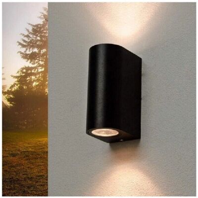 Trade Shop - Aplique de Pared Cilindro Exterior Up & Down - IP65 Negro Trade Shop - Aplique de Pared Cilindro Exterior Up & Down - IP65 Negro