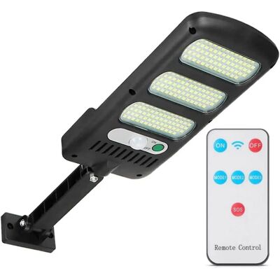 Trade Shop - Lampe de Rue Solaire 213 LEDs Capteur Mouvement Télécommande - Publicité Trade Shop - Lampe de Rue Solaire 213 LEDs Capteur Mouvement Télécommande - Publicité