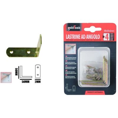 Trade Shop Eckwinkel - 50x20x2mm - Für Schwerbelastung Trade Shop Eckwinkel - 50x20x2mm - Für Schwerbelastung
