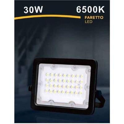 Trade Shop - Proyector LED Exterior Negro 30W IP65 6500K 4000K 3000K Fs30w-N -Blanco Frío - - Blanco Frío - Reflector LED Exterior Trade Shop - Proyector LED Exterior Negro 30W IP65 6500K 4000K 3000K Fs30w-N -Blanco Frío - - Blanco Frío - Reflector LED Exterior