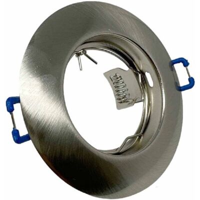 Trade Shop Traesio - P32 - Silver - Ø86mm - Round fixed spotlight holder Trade Shop Traesio - P32 - Silver - Ø86mm - Round fixed spotlight holder