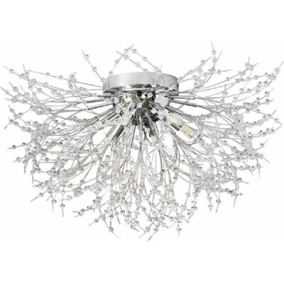 Trade Shop - Lámpara de Techo Plata Moderna Cristal - 55cm - G9 Trade Shop - Lámpara de Techo Plata Moderna Cristal - 55cm - G9