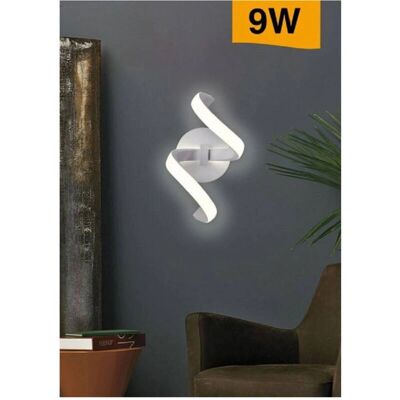 Trade Shop - Lámpara de Pared - Diseño en espiral - 9W - Blanco Trade Shop - Lámpara de Pared - Diseño en espiral - 9W - Blanco