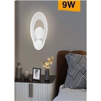 Lámpara de Pared LED Ovalada - Blanco - 9W - Iluminación Interior Lámpara de Pared LED Ovalada - Blanco - 9W - Iluminación Interior