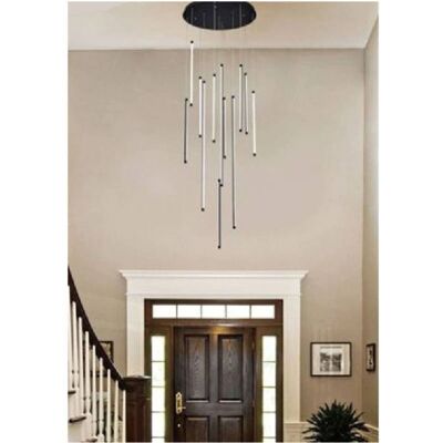 Trade Shop Traesio Moderne Pendelleuchte - 105W Schwarz Weiß Trade Shop Traesio Moderne Pendelleuchte - 105W Schwarz Weiß