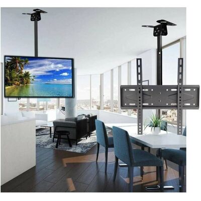 Trade Shop Traesio - Soporte de Techo Ajustable para TV - 26-60 pulgadas, Máx 55 kg Trade Shop Traesio - Soporte de Techo Ajustable para TV - 26-60 pulgadas, Máx 55 kg