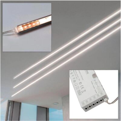 Kit de 3 barras LED de aluminio 36W - Ideal para muebles Kit de 3 barras LED de aluminio 36W - Ideal para muebles