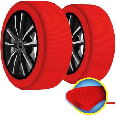 Trade Shop Cadenas de Nieve - Juego de 2 Calcetines de Invierno Homologados para Coches Trade Shop Cadenas de Nieve - Juego de 2 Calcetines de Invierno Homologados para Coches