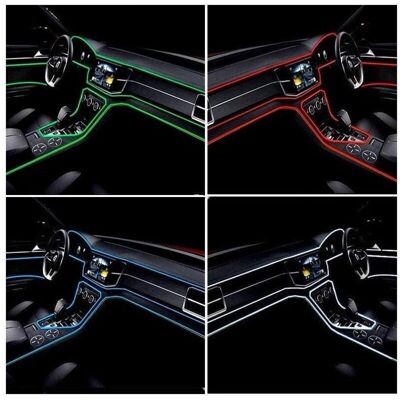 TRADE SHOP TRAESIO - Striscia LED 12V Fibra Ottica - Rojo - LED strip TRADE SHOP TRAESIO - Striscia LED 12V Fibra Ottica - Rojo - LED strip