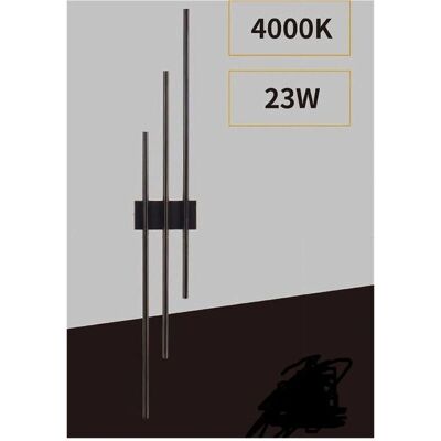 Trade Shop Lámpara de Pared - 23W LED Moderna 3 Líneas Negras - Tipo de Producto Trade Shop Lámpara de Pared - 23W LED Moderna 3 Líneas Negras - Tipo de Producto