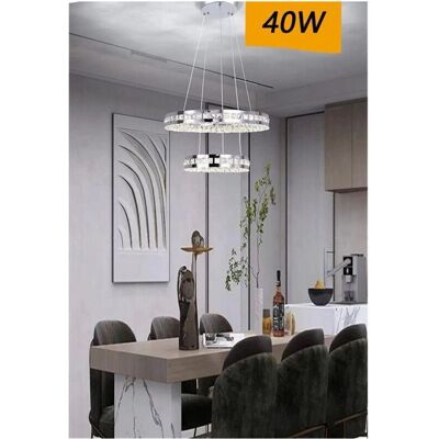 Lámpara de techo LED Trade Shop - Anillos de cristal - 40W - Interior Lámpara de techo LED Trade Shop - Anillos de cristal - 40W - Interior