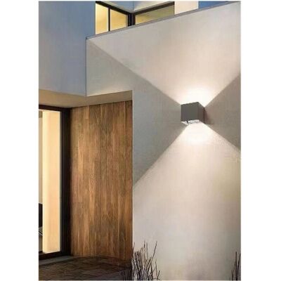 Trade Shop Traesio - Lámpara de Pared - 22W Gris Exterior IP65 ES66 Trade Shop Traesio - Lámpara de Pared - 22W Gris Exterior IP65 ES66